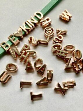 BCBGeneration Gold Alphabet Letter Beads & Charms Set